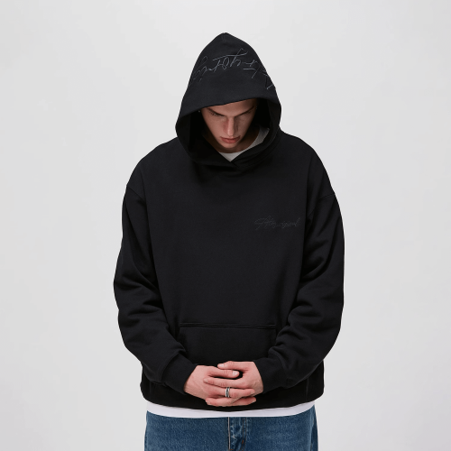 Hoodie with Contrast Stitching